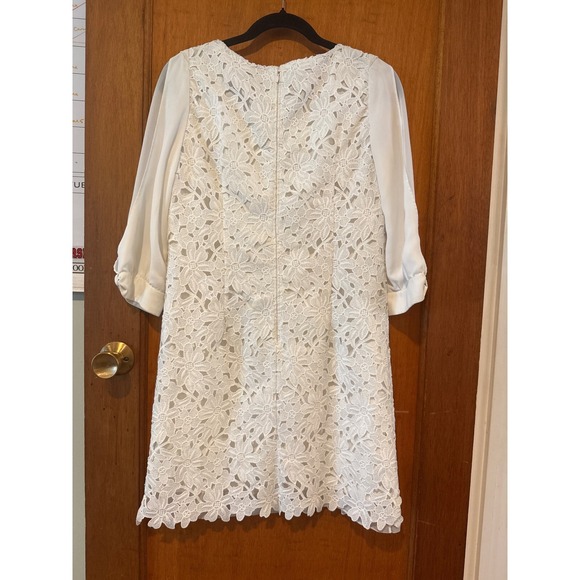 Jusglitty dress lace appliqué ivory 3/4‎ sleeve size 2 Japan - Picture 7 of 12